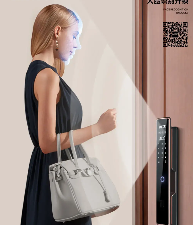 华纳娱乐科技锁锁新爆款 支持3D人脸识别 远程可视对讲机远程